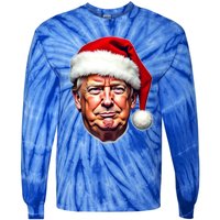 Donald Trump Christmas Funny Maga Santa Hat Funny Gift Tie-Dye Long Sleeve Shirt