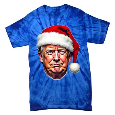 Donald Trump Christmas Funny Maga Santa Hat Funny Gift Tie-Dye T-Shirt