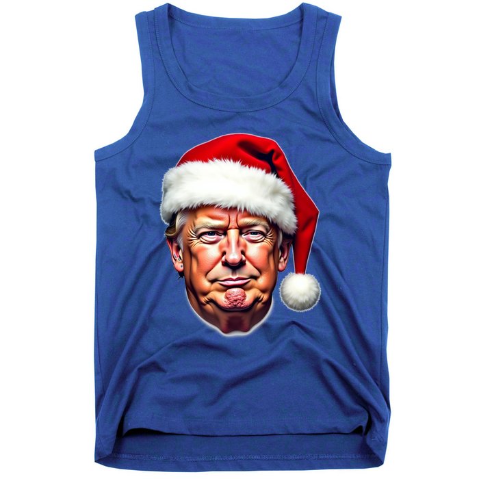 Donald Trump Christmas Funny Maga Santa Hat Funny Gift Tank Top