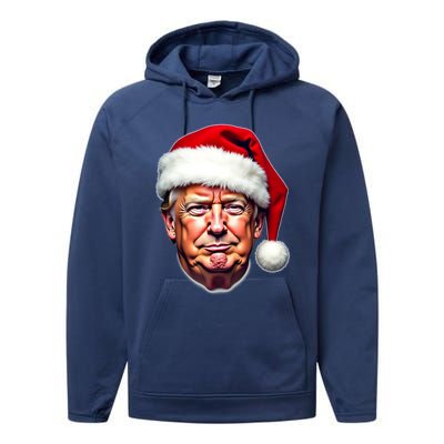 Donald Trump Christmas Funny Maga Santa Hat Funny Gift Performance Fleece Hoodie