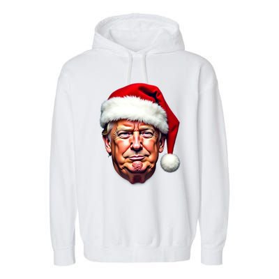 Donald Trump Christmas Funny Maga Santa Hat Funny Gift Garment-Dyed Fleece Hoodie