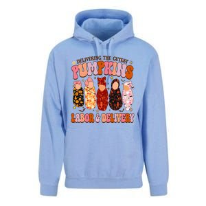 Delivering The Cutest Pumpkins Labor & Delivery Nurse Fall Unisex Surf Hoodie