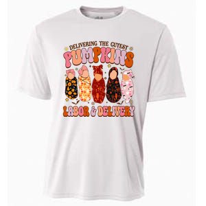 Delivering The Cutest Pumpkins Labor & Delivery Nurse Fall Cooling Performance Crew T-Shirt