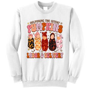 Delivering The Cutest Pumpkins Labor & Delivery Nurse Fall Sweatshirt