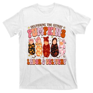 Delivering The Cutest Pumpkins Labor & Delivery Nurse Fall T-Shirt