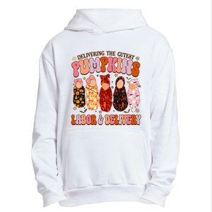 Delivering The Cutest Pumpkins Labor & Delivery Nurse Fall Urban Pullover Hoodie