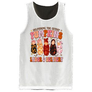 Delivering The Cutest Pumpkins Labor & Delivery Nurse Fall Mesh Reversible Basketball Jersey Tank