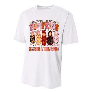 Delivering The Cutest Pumpkins Labor & Delivery Nurse Fall Performance Sprint T-Shirt