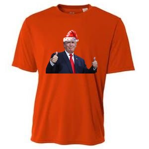 Donald Trump Christmas Funny President 47 Trump Santa Hat Gift Cooling Performance Crew T-Shirt