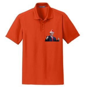 Donald Trump Christmas Funny President 47 Trump Santa Hat Gift Dry Zone Grid Polo