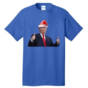 Donald Trump Christmas Funny President 47 Trump Santa Hat Gift Tall T-Shirt