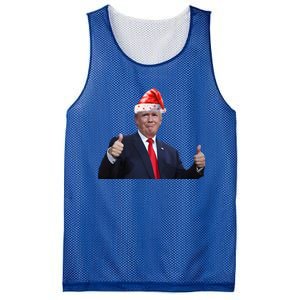 Donald Trump Christmas Funny President 47 Trump Santa Hat Gift Mesh Reversible Basketball Jersey Tank