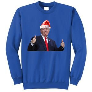 Donald Trump Christmas Funny President 47 Trump Santa Hat Gift Tall Sweatshirt