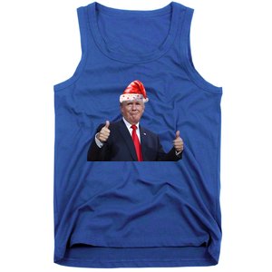 Donald Trump Christmas Funny President 47 Trump Santa Hat Gift Tank Top