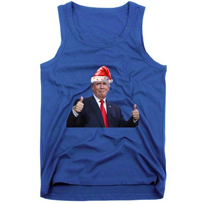 Donald Trump Christmas Funny President 47 Trump Santa Hat Gift Tank Top