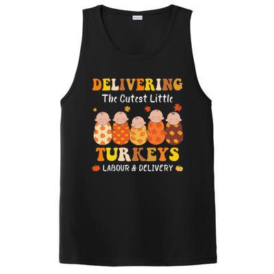 Delivering The Cutest Turkeys Labor & Delivery Thanksgiving PosiCharge Competitor Tank