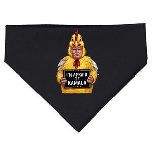 Donald Trump Chicken IM Afraid Of Kamala Harris Funny Trump USA-Made Doggie Bandana