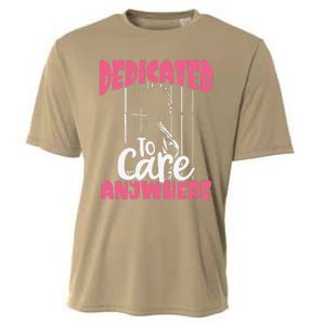 Dedicated To Care Anywhere Correctional Nurse Gift Cooling Performance Crew T-Shirt