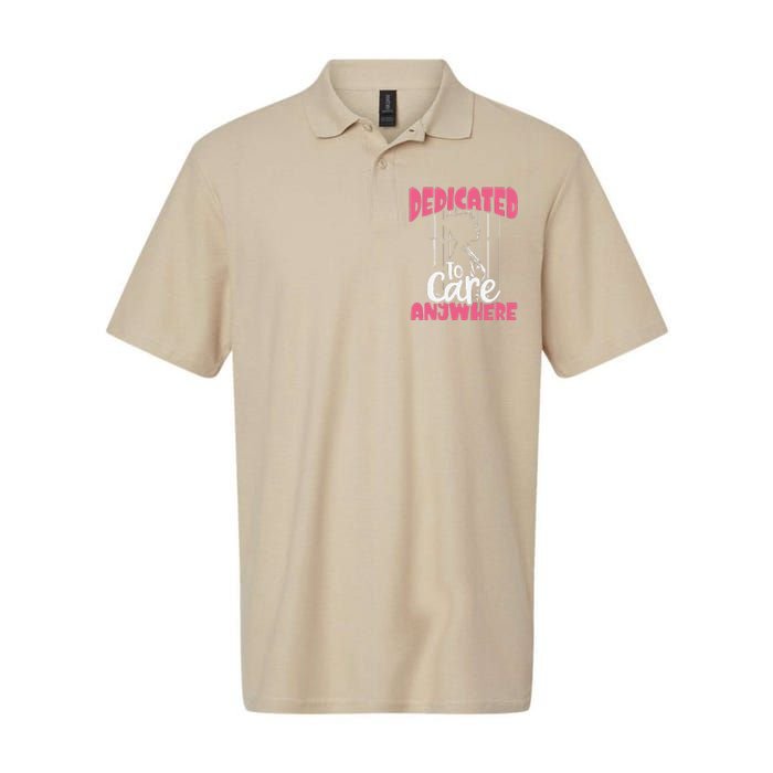 Dedicated To Care Anywhere Correctional Nurse Gift Softstyle Adult Sport Polo