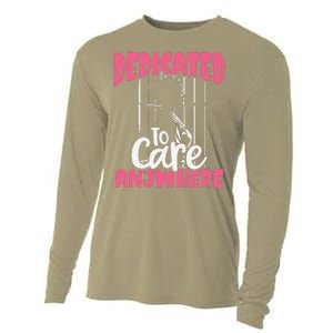 Dedicated To Care Anywhere Correctional Nurse Gift Cooling Performance Long Sleeve Crew