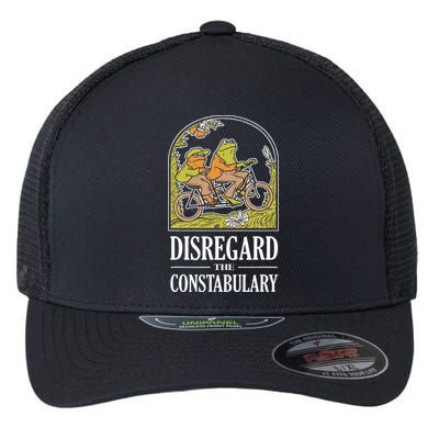 Disregard The Constabulary Graphic Funny Frog Meme Police Flexfit Unipanel Trucker Cap