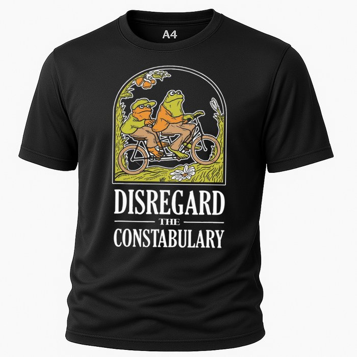 Disregard The Constabulary Graphic Funny Frog Meme Police Cooling Performance Crew T-Shirt