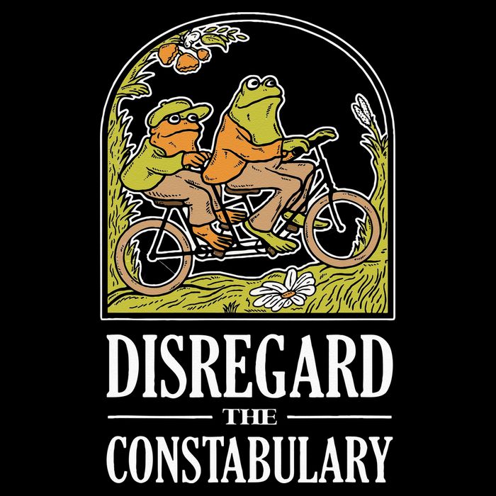 Disregard The Constabulary Graphic Funny Frog Meme Police Cooling Performance Crew T-Shirt
