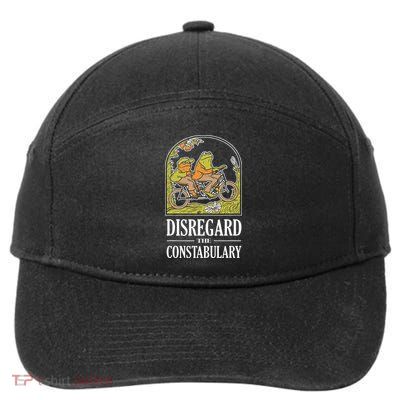 Disregard The Constabulary Graphic Funny Frog Meme Police 7-Panel Snapback Hat
