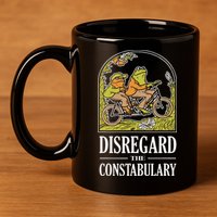 Disregard The Constabulary Graphic Funny Frog Meme Police 11oz C Handle Ceramic Mug