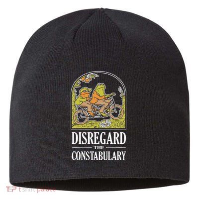 Disregard The Constabulary Graphic Funny Frog Meme Police Sustainable Beanie