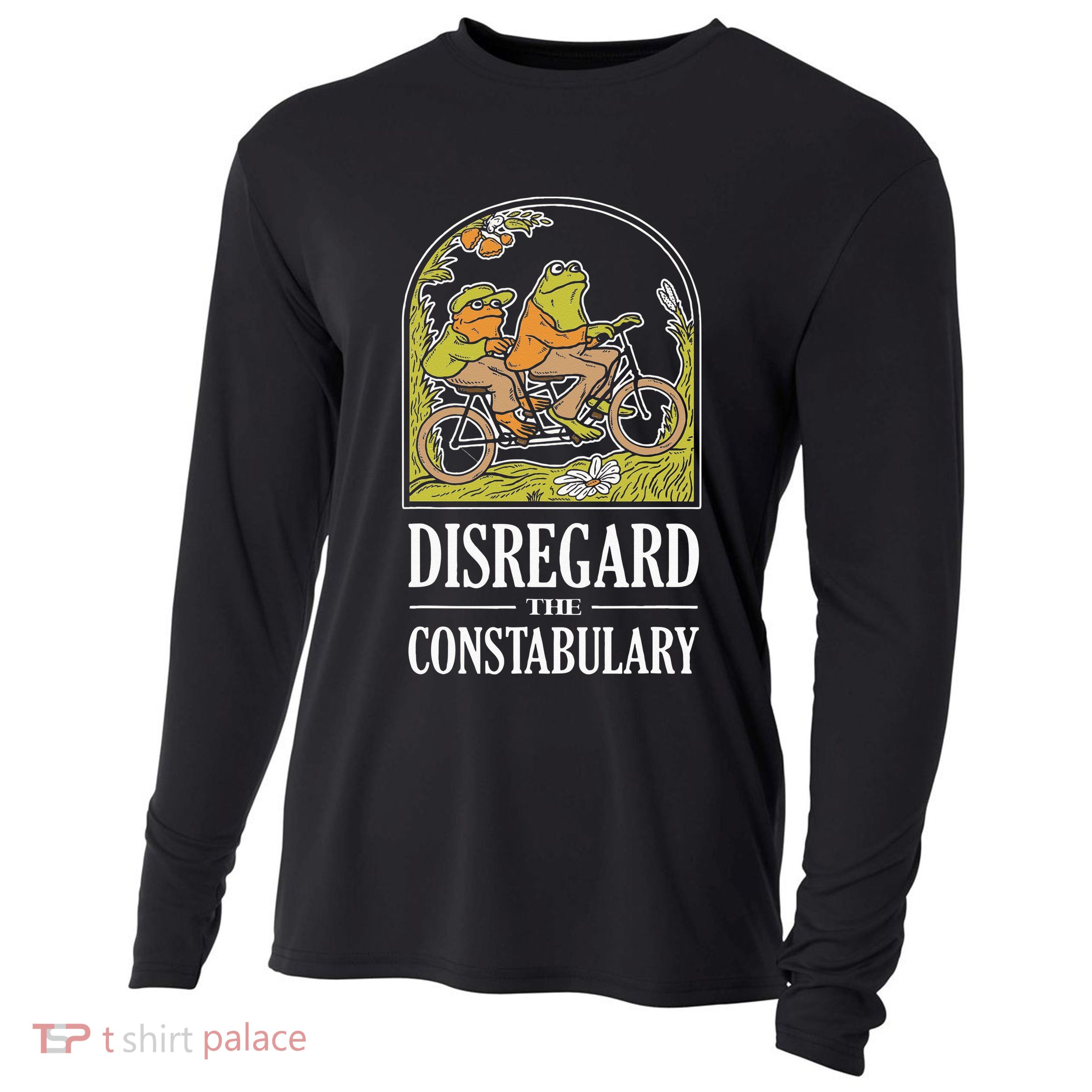 Disregard The Constabulary Graphic Funny Frog Meme Police Cooling Performance Long Sleeve Crew