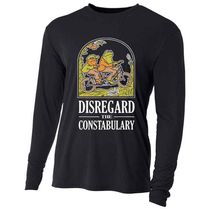 Disregard The Constabulary Graphic Funny Frog Meme Police Cooling Performance Long Sleeve Crew