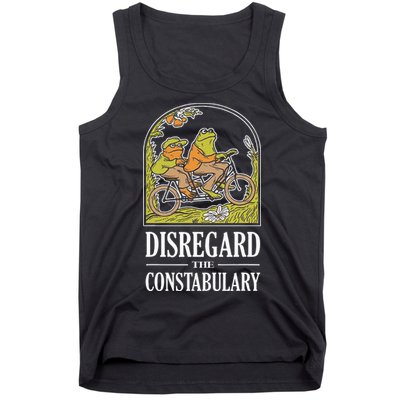 Disregard The Constabulary Graphic Funny Frog Meme Police Tank Top