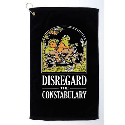 Disregard The Constabulary Graphic Funny Frog Meme Police Golf Towel