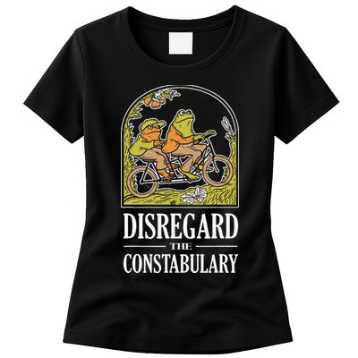 Disregard The Constabulary Graphic Funny Frog Meme Police Womens T-Shirt