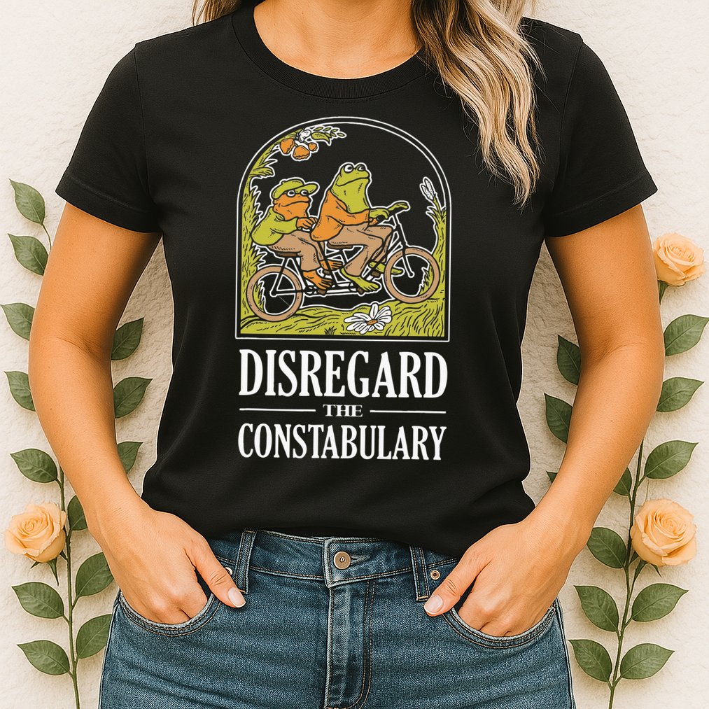 Disregard The Constabulary Graphic Funny Frog Meme Police Womens T-Shirt