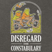 Disregard The Constabulary Graphic Funny Frog Meme Police Cotton Canvas Backpack