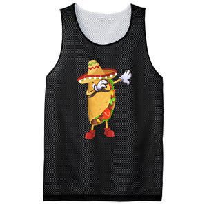 Dabbing Taco Cinco De Mayo Funny Mexican Food Dab Mesh Reversible Basketball Jersey Tank