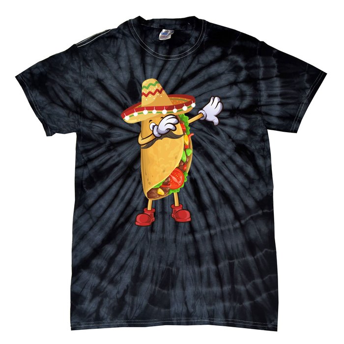 Dabbing Taco Cinco De Mayo Funny Mexican Food Dab Tie-Dye T-Shirt