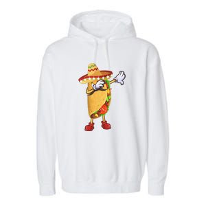 Dabbing Taco Cinco De Mayo Funny Mexican Food Dab Garment-Dyed Fleece Hoodie