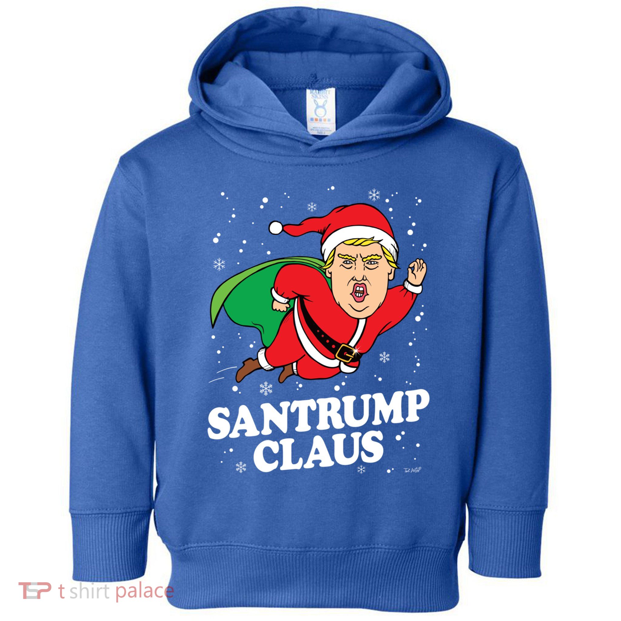 Donald Trump Christmas Gift Funny Santa Hat Gift Funny Gift Toddler Hoodie