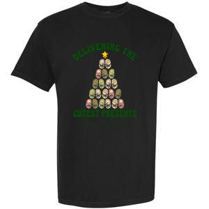 Delivering The Cutest Presents L D Nurse Christmas Tree Garment-Dyed Heavyweight T-Shirt