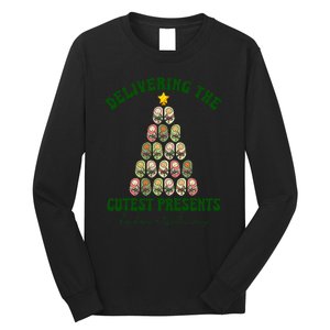 Delivering The Cutest Presents L D Nurse Christmas Tree Long Sleeve Shirt