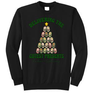 Delivering The Cutest Presents L D Nurse Christmas Tree Sweatshirt