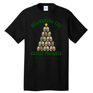 Delivering The Cutest Presents L D Nurse Christmas Tree Tall T-Shirt