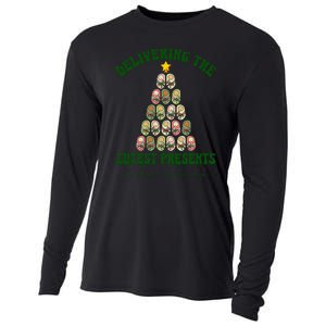 Delivering The Cutest Presents L D Nurse Christmas Tree Cooling Performance Long Sleeve Crew