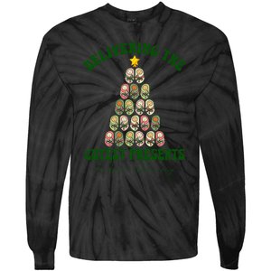 Delivering The Cutest Presents L D Nurse Christmas Tree Tie-Dye Long Sleeve Shirt