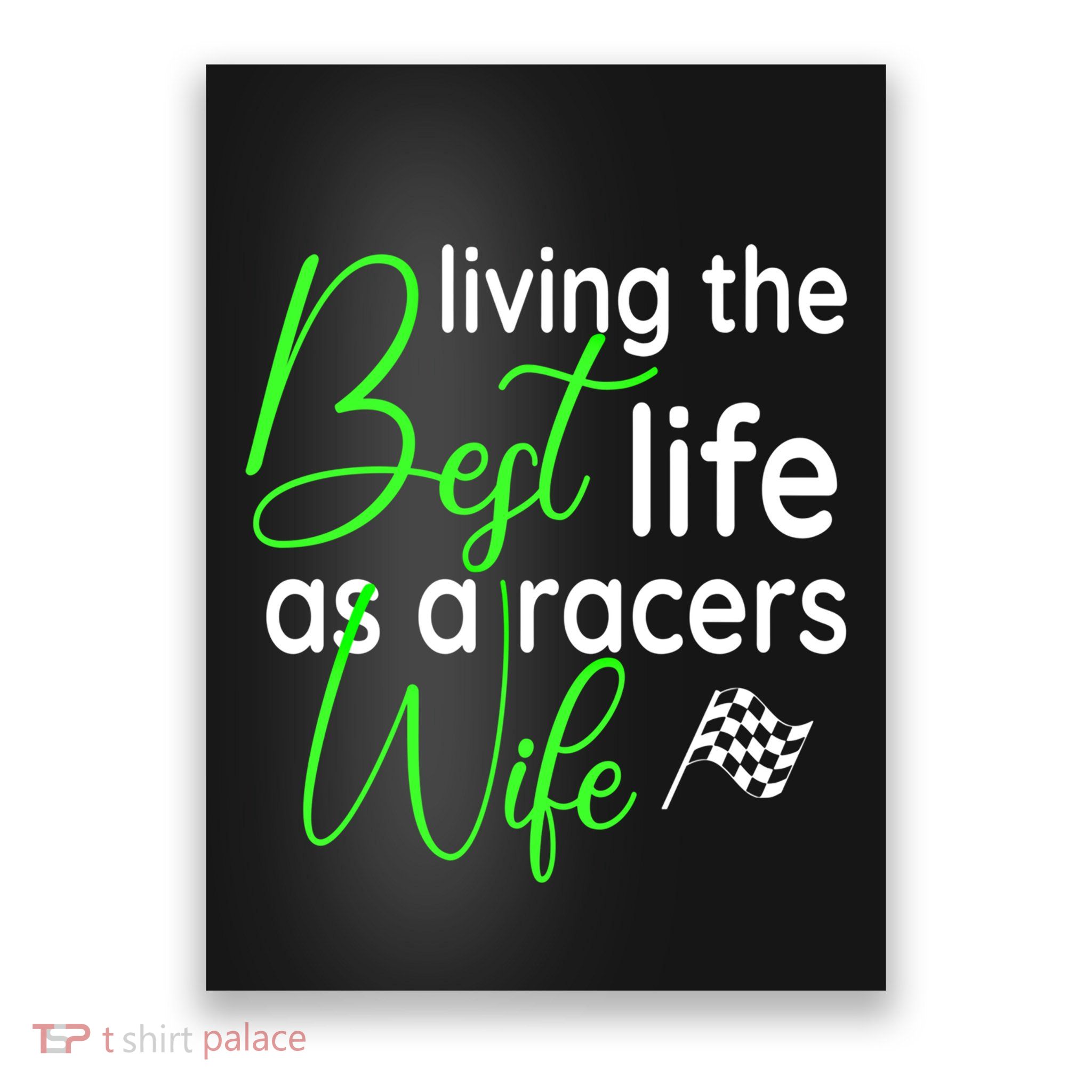 Dirt Track Car Racing Living The Best Life As A Racers Wife Cool Gift Poster