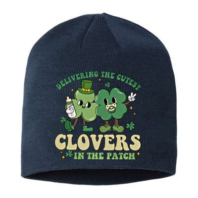 Delivering The Cutest Clovers In The Patch Labor Delivery Gift Sustainable Beanie