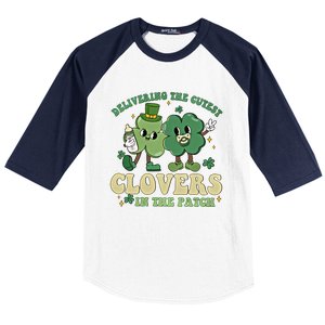 Delivering The Cutest Clovers In The Patch Labor Delivery Gift Baseball Sleeve Shirt